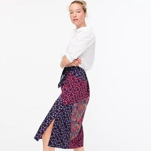 ✨NWT✨J. CREW // Tie-waist midi skirt in Li…